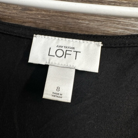 LOFT Black Maxi Sundress Plunge Sleeveless - Picture 4 of 6